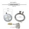 Stainless Steel Flat Lock Chastity Device - Penis Cage with Taiji Mesh for Enhanced Hygiene