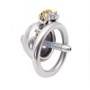 Male Chastity Cage with Urinary Catheter Option - Secure Lock Sex Toy for Enhanced Intimacy