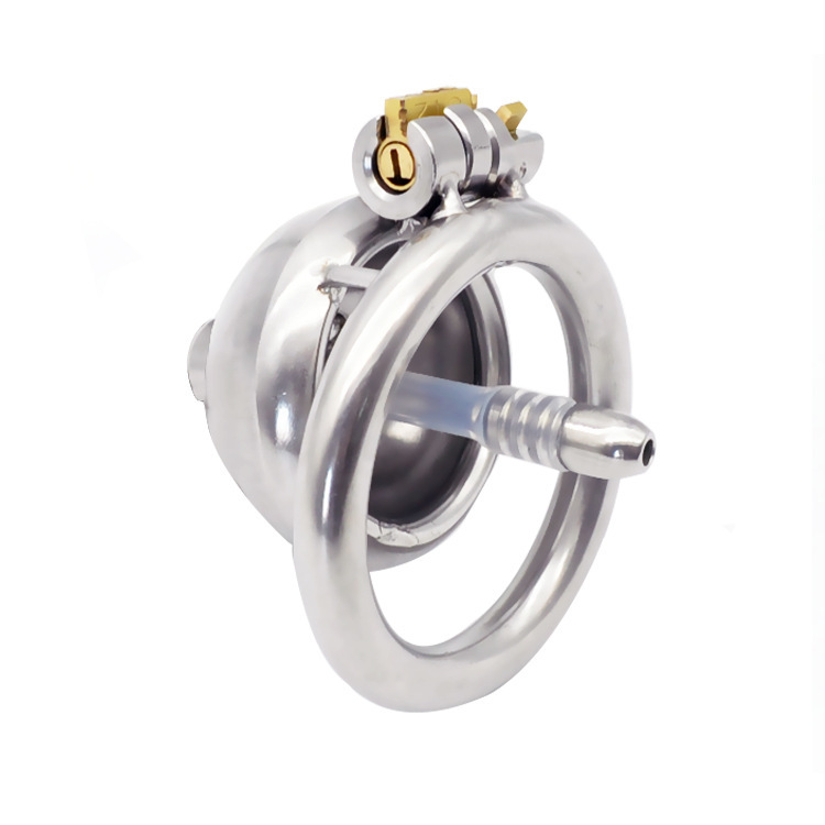 Male Chastity Cage with Urinary Catheter Option - Secure Lock Sex Toy for Enhanced Intimacy - Image 5