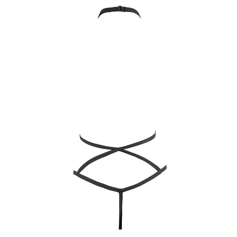 Eyelash Lace Elastic Jumpsuit with Free Hanging Neck - Image 2