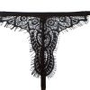 Black Eyelash Lace Bra & Panty Set - Thin Cup, Steel Ring, Low Waist Sexy Lingerie