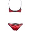 Sexy Red Satin Bra Set with Hollow Detail for Small Bust