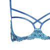 Mermaid Blue Sexy Bra Set with Steel Support for Large Breasts (CD Cup)