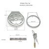 Stainless Steel Thickened Flat Chastity Cage for Men's Daily Wear