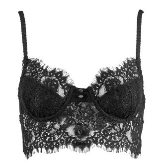 FOR LOVE Lemon Eyelash Lace Mesh Vest - Fairy Style Sling Top