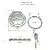 Stainless Steel Thickened Flat Chastity Cage for Men's Daily Wear