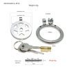 Stainless Steel Hollow Flat Chastity Cage for Men