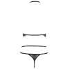 Black Lace Thong Set - Adjustable Low Waist Stretch Underwear for Women