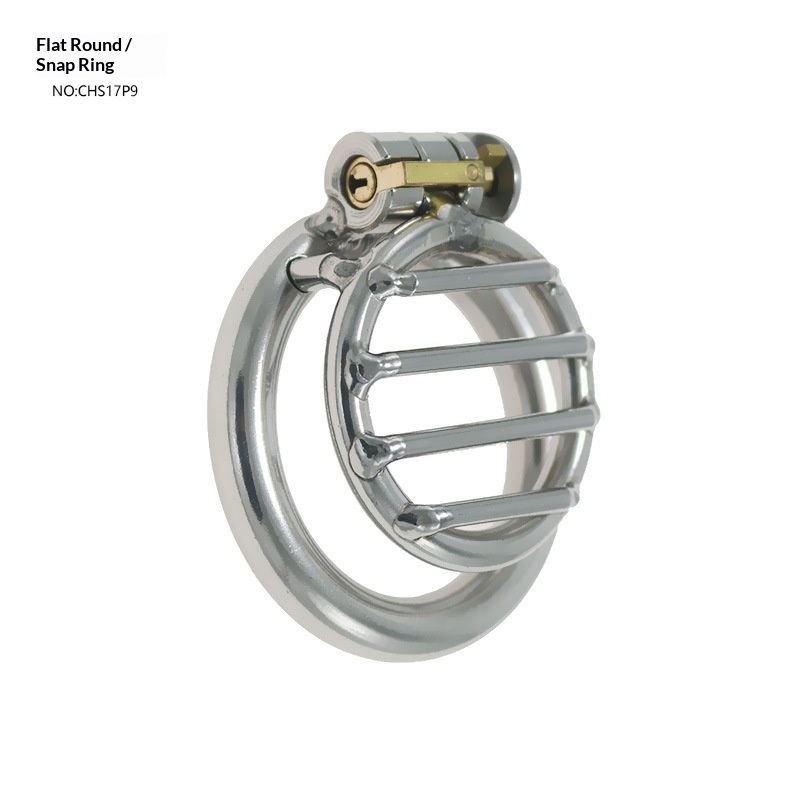 Stainless steel hollow flat short breathable chastity lock