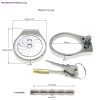 Stainless Steel Flat Chastity Lock for Men - Secure & Discreet Wearable Device