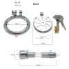 Interesting Stainless Steel Chastity Lock with Tube Flat CB Chastity Penis Cage Adult Toy Wearing Men