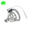 Metal Penis Cage Chastity Lock with Catheter for Men - Discreet Adult Restraint Toy