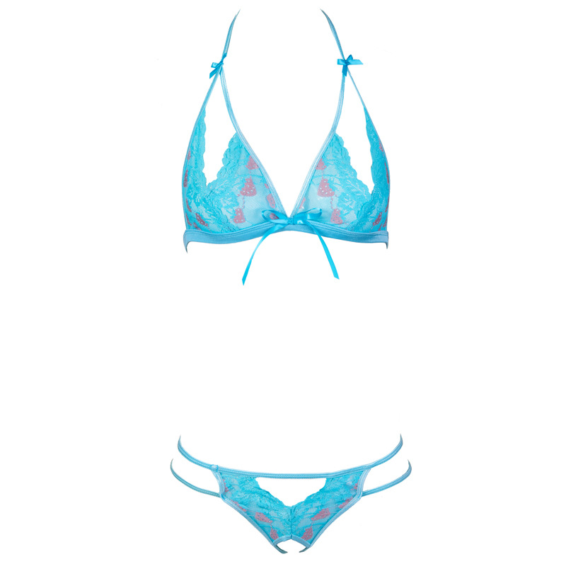 Guerlain Sexy Lace Strawberry Open Bust Bra & Panty Set - Image 5