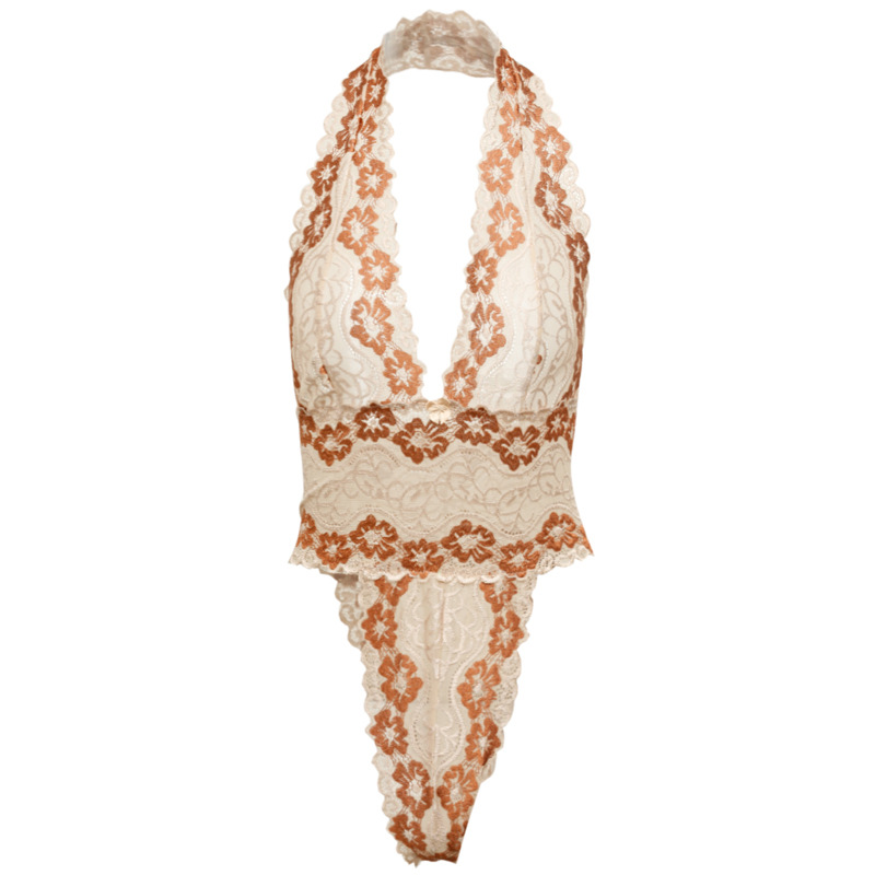 Sexy Purple Green Net Red Ins Style Jumpsuit with Export Neck Lace - Image 3