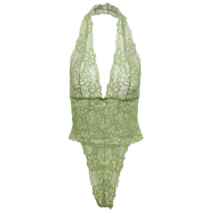 Sexy Purple Green Net Red Ins Style Jumpsuit with Export Neck Lace - Image 4