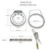Stainless Steel Thickened Flat Chastity Cage for Men's Daily Wear