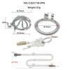 Stainless Steel Short Chastity Device with Extra Long Catheter for Outdoor Wear
