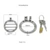 Stainless steel hollow flat short breathable chastity lock