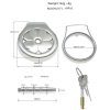 Stainless Steel Thickened Flat Chastity Cage for Men's Daily Wear