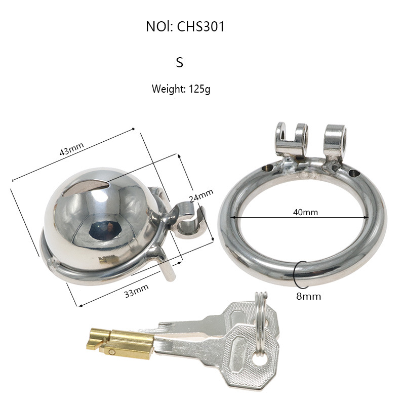 stainless steel chastity lock chastity cleaner CB device fake mother Men's penis cage out wear sex tool SM - Image 7