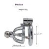 Metal Penis Cage Chastity Lock with Catheter for Men - Discreet Adult Restraint Toy