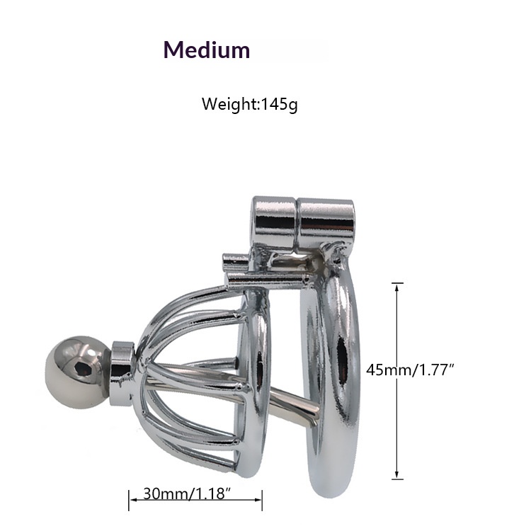 Chastity device chastity lock metal penis cage with catheter men go out to wear adult products sex toys restraint - Image 8