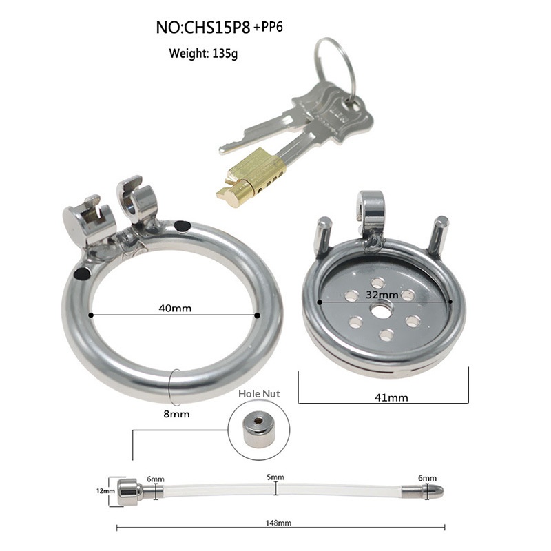 flat chastity lock CB chastity cleaner penis cage fake mother props sex tools adult toys 5mm novice - Image 6