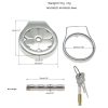 Stainless Steel Thickened Flat Chastity Cage for Men's Daily Wear