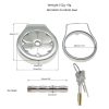 Stainless Steel Thickened Flat Chastity Cage for Men's Daily Wear