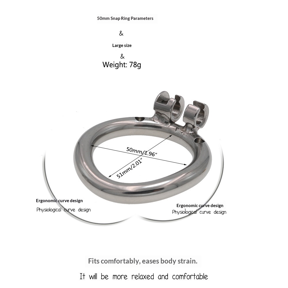 Genuine Stainless Steel Chastity Lock with Penis Cage Chastity Device Men's Cut Sex Toys Adult Products - Image 12