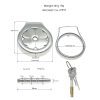 Stainless Steel Thickened Flat Chastity Cage for Men's Daily Wear