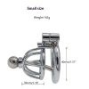 Metal Penis Cage Chastity Lock with Catheter for Men - Discreet Adult Restraint Toy