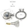 Stainless Steel Chastity Cage & Cleaner for Men's Wearable Device