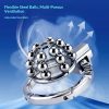 Men's Adjustable Steel Chastity Cage Lock with Comfort Ring