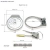 Stainless Steel Flat Chastity Lock for Men - Secure & Discreet Wearable Device