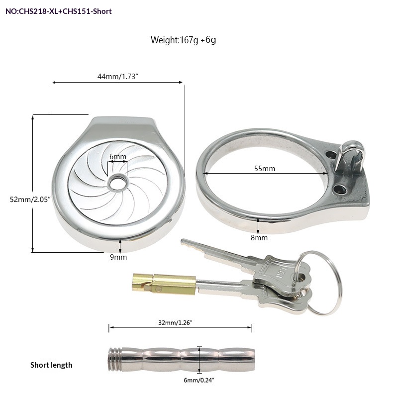 Beautiful stainless steel thickened flat chastity lock men go out to wear chastity sex tool lock bird with hollow tube - Image 9