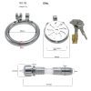 Interesting Stainless Steel Chastity Lock with Tube Flat CB Chastity Penis Cage Adult Toy Wearing Men