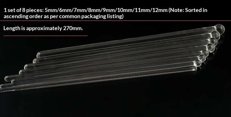 Ultra-long horse eye glass rod urethral plug men's and women's sex toys urethral masturbation beads passion sex toys 27cm long - Image 5