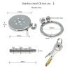 Funny Stainless Steel Flat CB Lock Penis Cage for Men's Chastity Wear