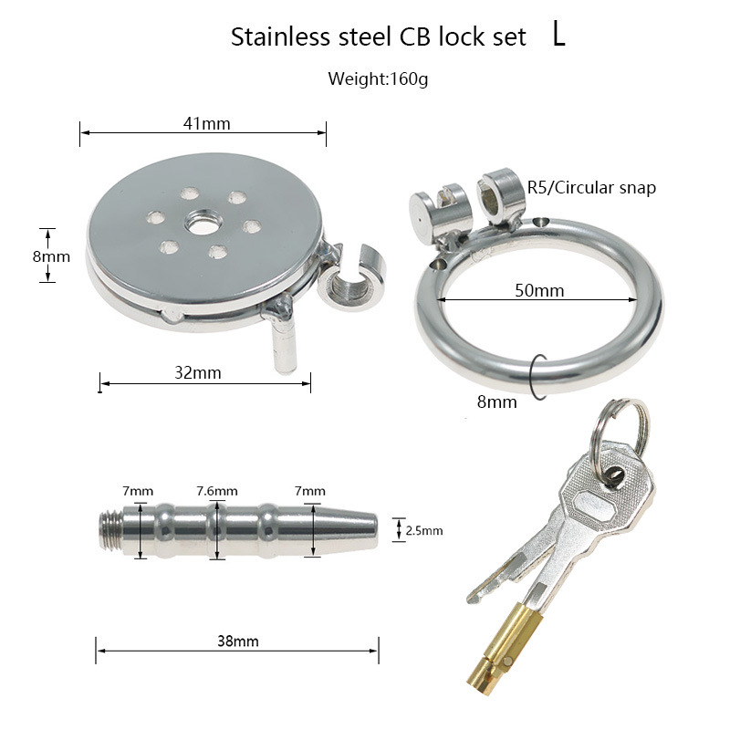 Funny Stainless Steel Flat CB Lock Penis Cage Chastity Sex Tools Adult Supplies Sex Toys Men's Wear - Image 8