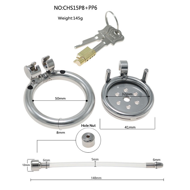 flat chastity lock CB chastity cleaner penis cage fake mother props sex tools adult toys 5mm novice - Image 8