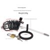 Ultra-Long Snake Chastity Lock for Men - Black/Silver Two-Tone Discreet Wear