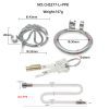 Stainless Steel Short Chastity Device with Extra Long Catheter for Outdoor Wear