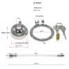 Stainless Steel Pot Lid Cage Chastity Lock CB3000 for Men