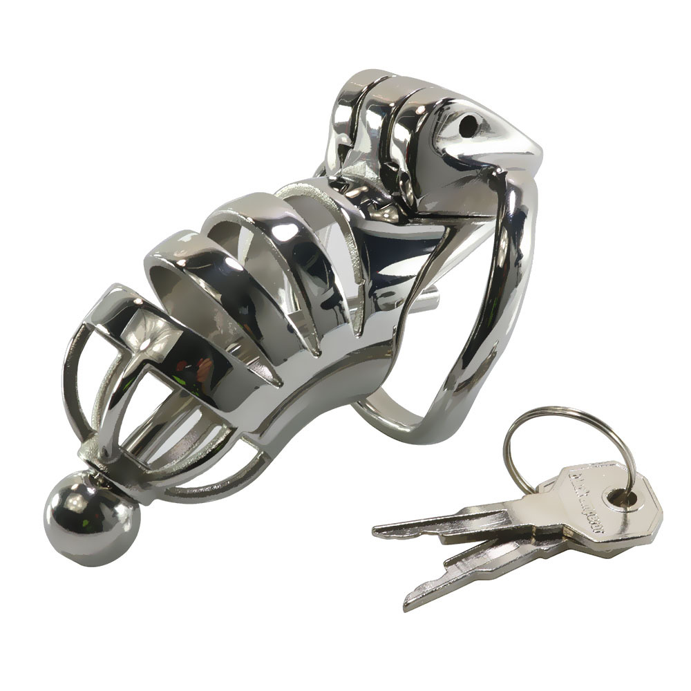 Stainless Steel Male Chastity Lock Bird Tease Training Device - Image 2