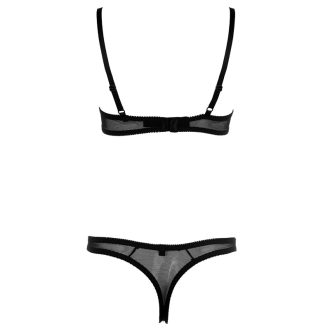 Exquisite Embroidery Plus Cotton Bra Set with Open Panties – Breast Support