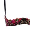 Exquisite Embroidered Cotton Open Cup Bra & Panty Set for Women