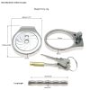Stainless Steel Flat Chastity Lock for Men - Secure & Discreet Wearable Device