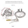 304 Stainless Steel Chastity Lock Penis Cage for Men - Secure Metal Restraint Device