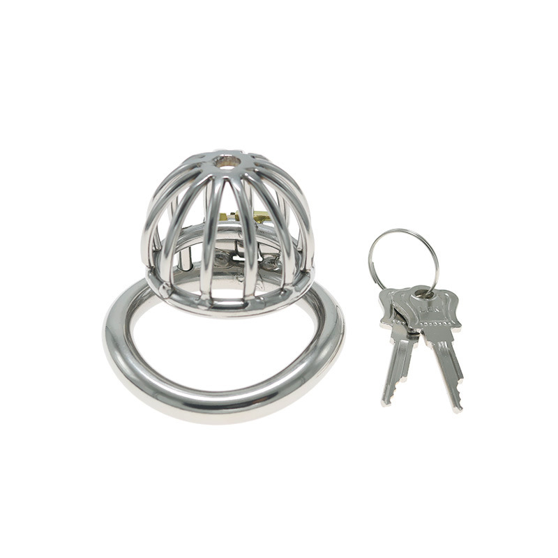 Stainless Steel Penis Cage Chastity Lock for Adult Play - Image 4